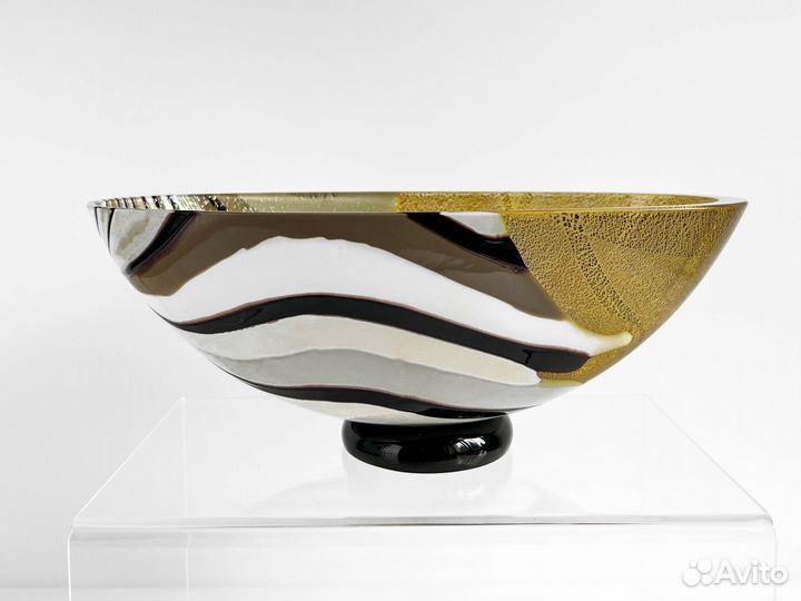 Винтажная фруктовница, Италия, стекло, 1990 гг