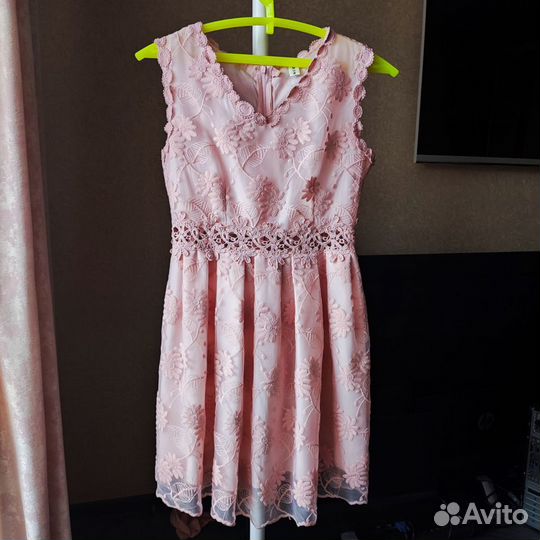 Вечернее платье розовое размер 40-42