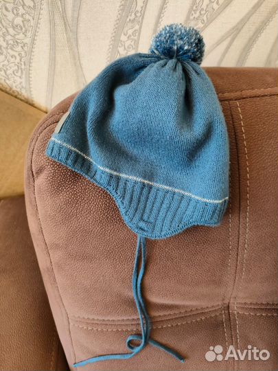 Шапочка для мальчика 6-12 месяцев