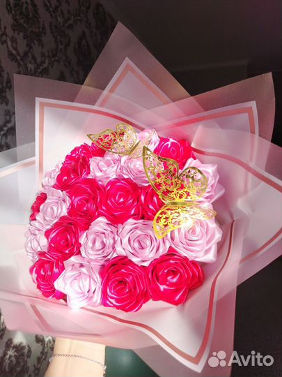 Букет из атласных лент