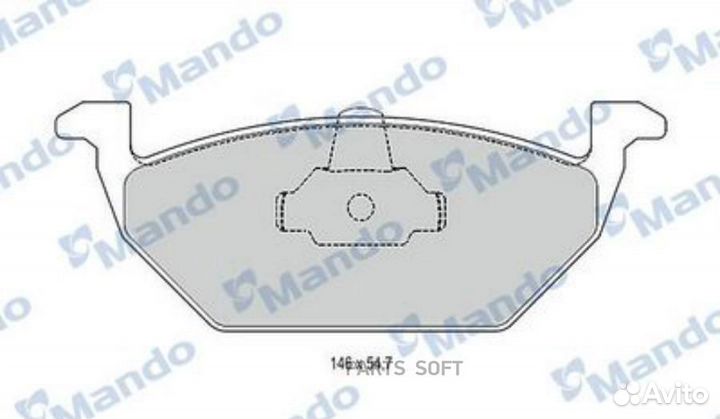 Mando MBF015144 Колодки тормозные дисковые перед