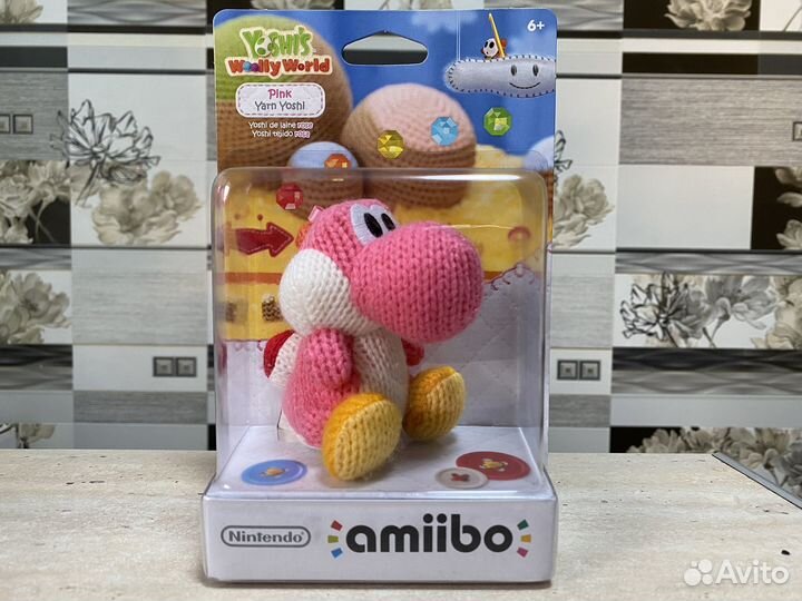 Amiibo Pink Yarn Yoshi (Вязаный Ёши, Новый)