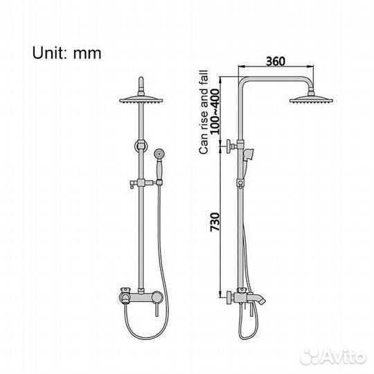 Смеситель с душем
