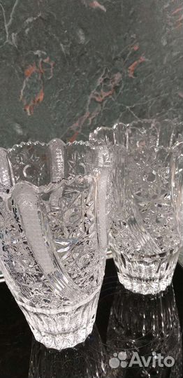 Ваза для цветов хрустальная