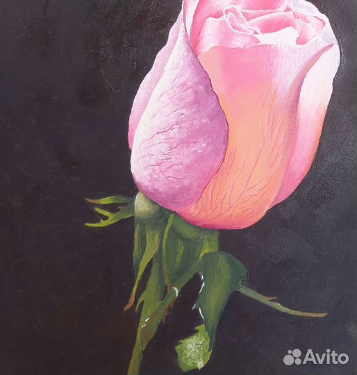 Картина маслом розы