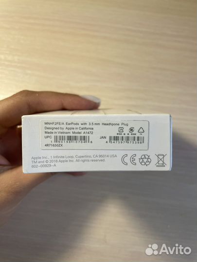 Наушники apple earpods 3.5 мм