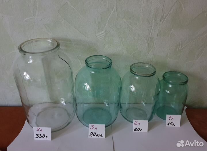 Банки стеклянные разной ёмкости