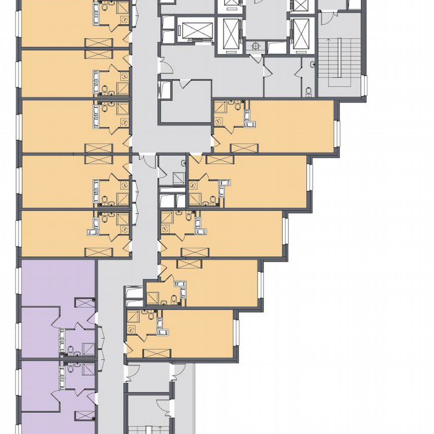 2-к. апартаменты, 42,6 м², 21/29 эт.