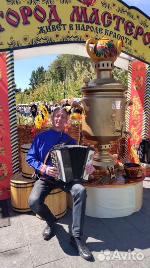 Поющий баянист на праздник