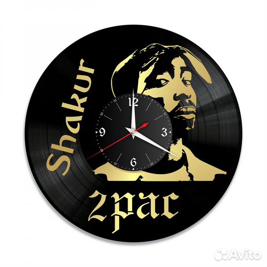 Часы настенные 2pac из винила, №R2