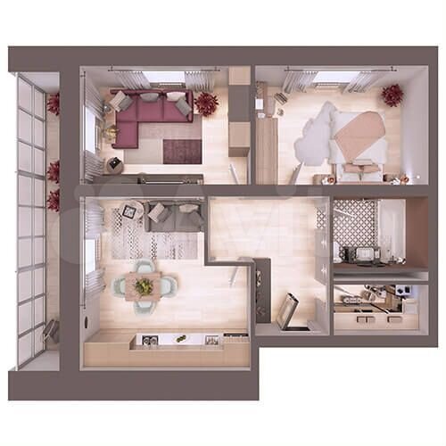 2-к. квартира, 63,5 м², 2/5 эт.