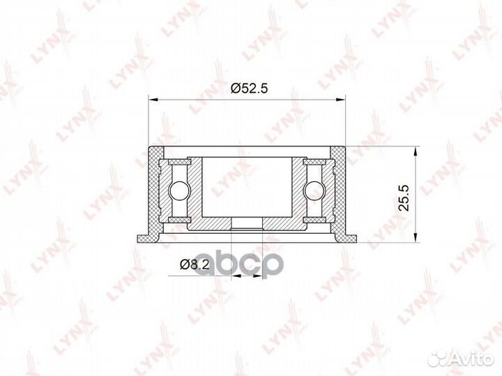 Ролик обводной ремня грм PB3023 lynxauto