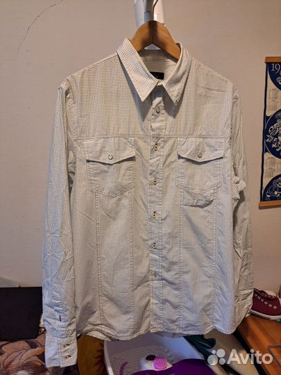 Рубашка мужская Zara XL с длинным рукавом