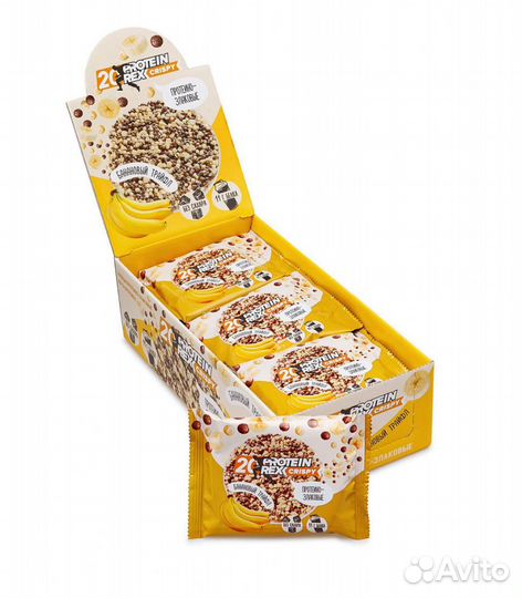 Протеино-злаковые хлебцы Protein Rex Crispy, банан