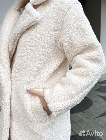 Пальто женское тедди