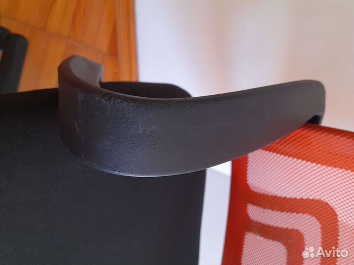 Кресло VT EChair-304 TC Net ткань черн/сетка оранж