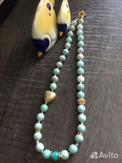 Бусы амазонит