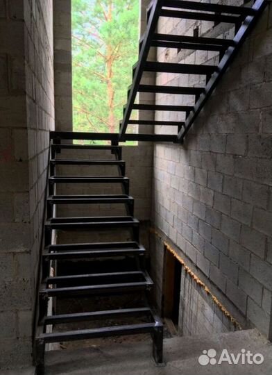 Лестница прямая дизайн 4461