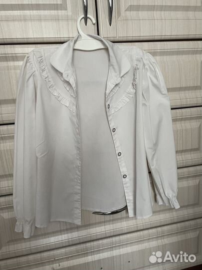 Блузка школьная для девочки 122 см