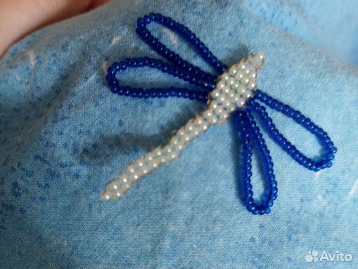 Стрекоза буся из бисера