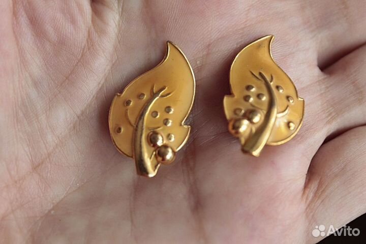 Клипсы винтаж Чехословакия