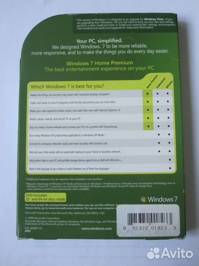 Windows 7 Home Premium 32 - 64 bit
