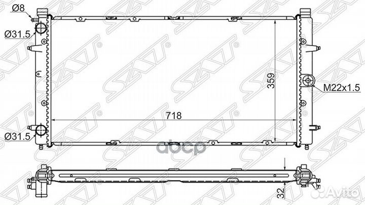 Радиатор Volkswagen Transporter 90-03 / Caravelle