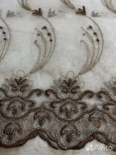 Тюль органза с вышивкой новая