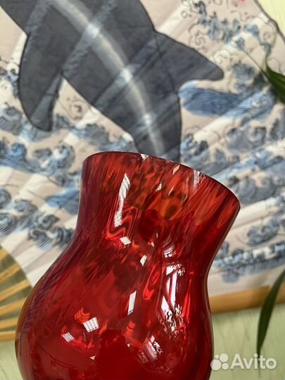 Ваза Красный май (красное стекло)