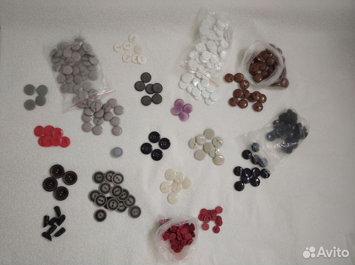Набор пуговиц для рукоделия 25 мм крупные новые