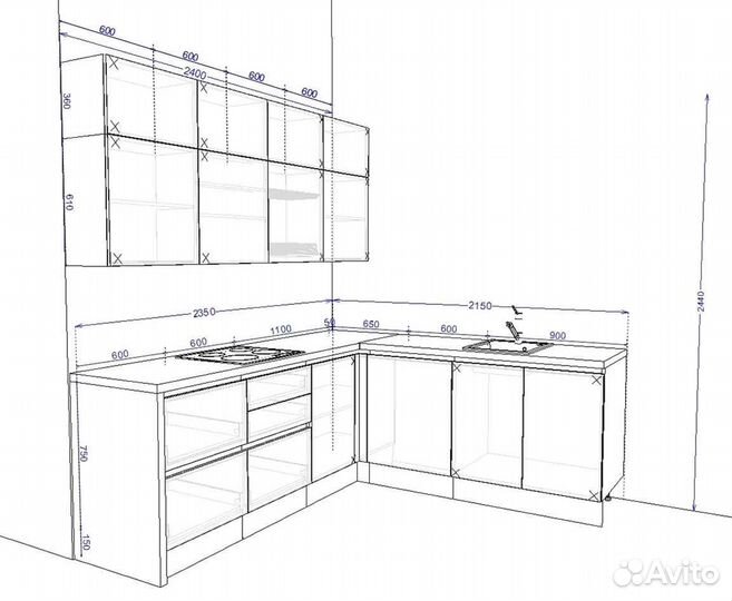 Встроенная кухня от производителя