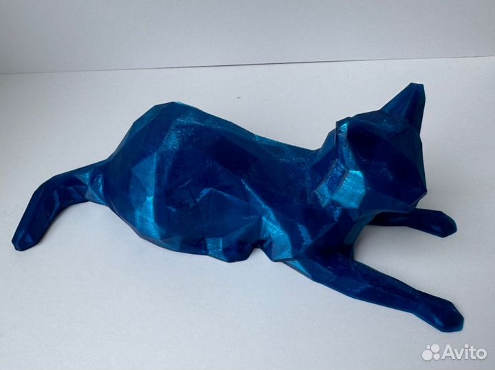 Статуэтка кошки на 3д принтере