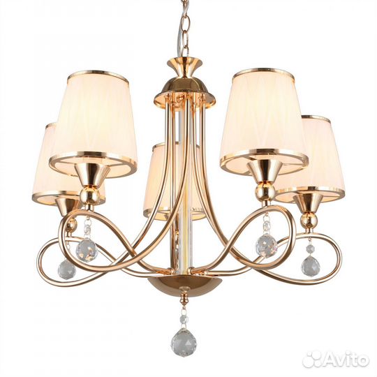 Люстра подвесная металл и стекло в спальню