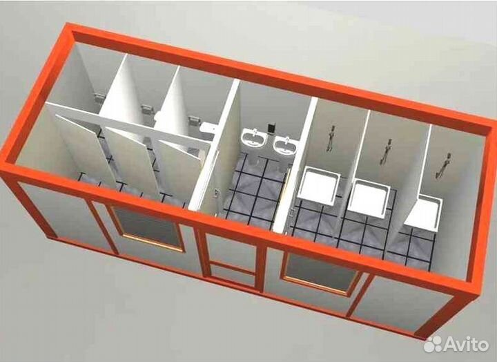 Блок контейнер под раздевалку с ндс