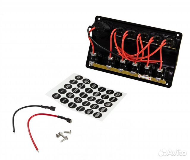 Панель бортового питания 5 переключателей, USB зар