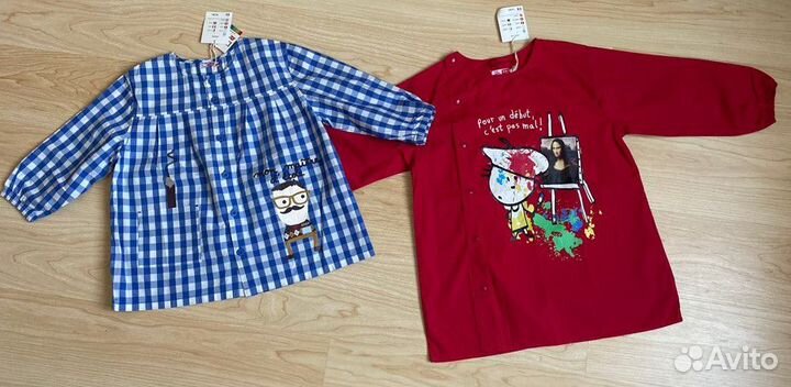 Блузка-фартук для творчества детский на 4-6 лет