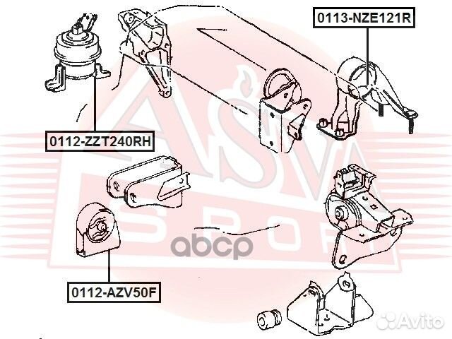 Подушка двигателя правая (гидравлическая) перед