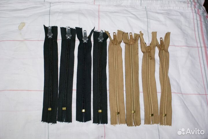 Молнии неразъёмные пласт-е, 20см. Крупные, новые