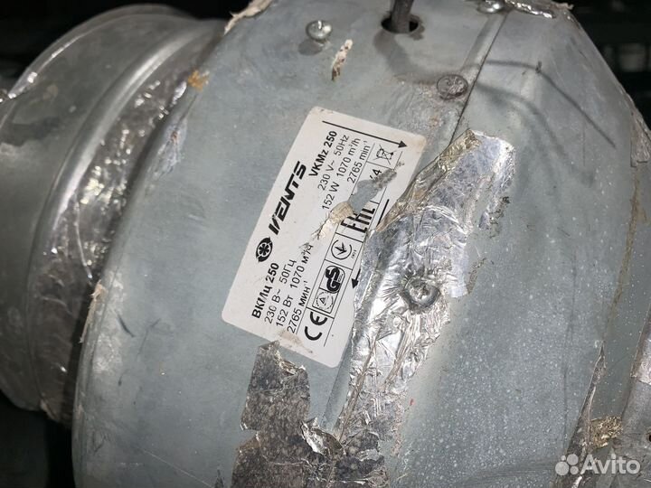 Канальный вентилятор vents вкмц 250