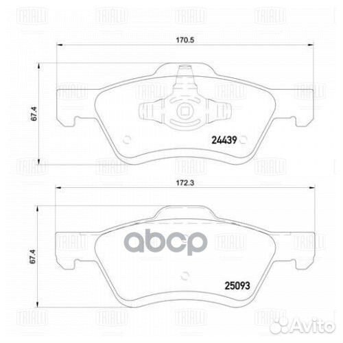 Колодки торм. для а/м Mazda Tribute (00) /Ford