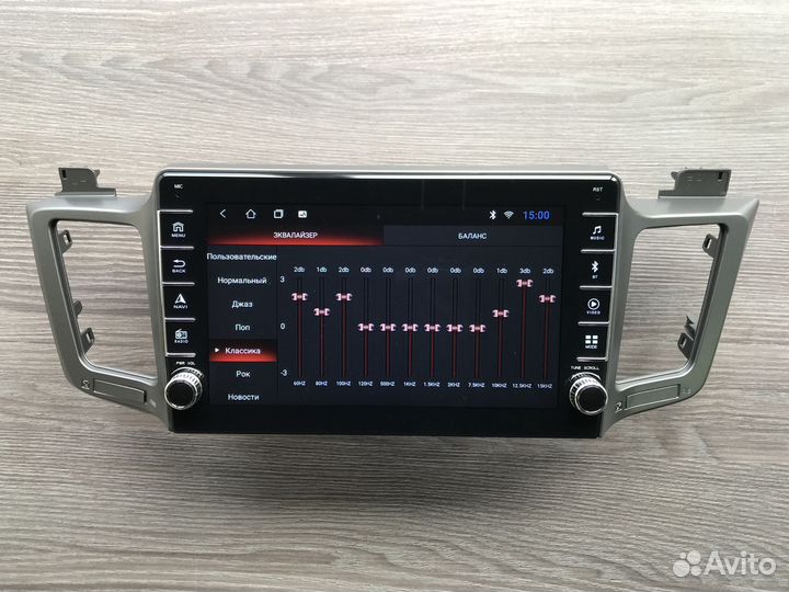 Магнитола Toyota RAV4+ физические кнопки