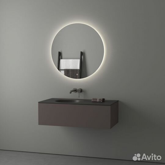 Зеркало настенное с LED-подсветкой, сенсорный вык