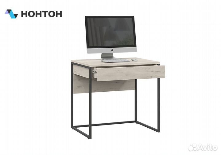 Стол компьютерный Лофт тип 1 черный / дуб крафт бе