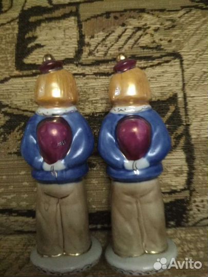 Статуэтка Клоун, собаки Кисловодский фарфор