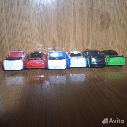 Пластмассовые модели гоночных машин. 6шт