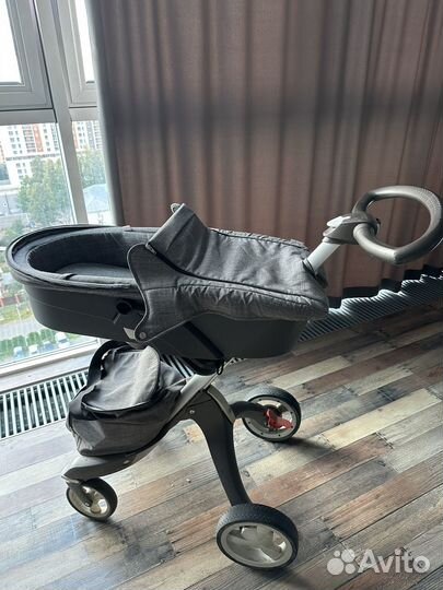 Коляска stokke xplory v4 2 в 1 в хорошем состоянии
