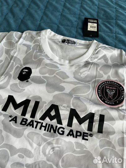 Футболка bape inter miami белая