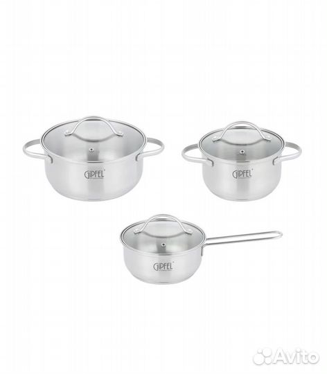 Набор кастрюль Gipfel azalea 51061, 6 предметов