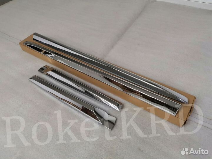 Молдинги дверей prado 150 хром