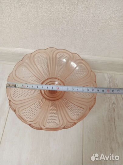 Ваза для фруктов СССР цветное стекло